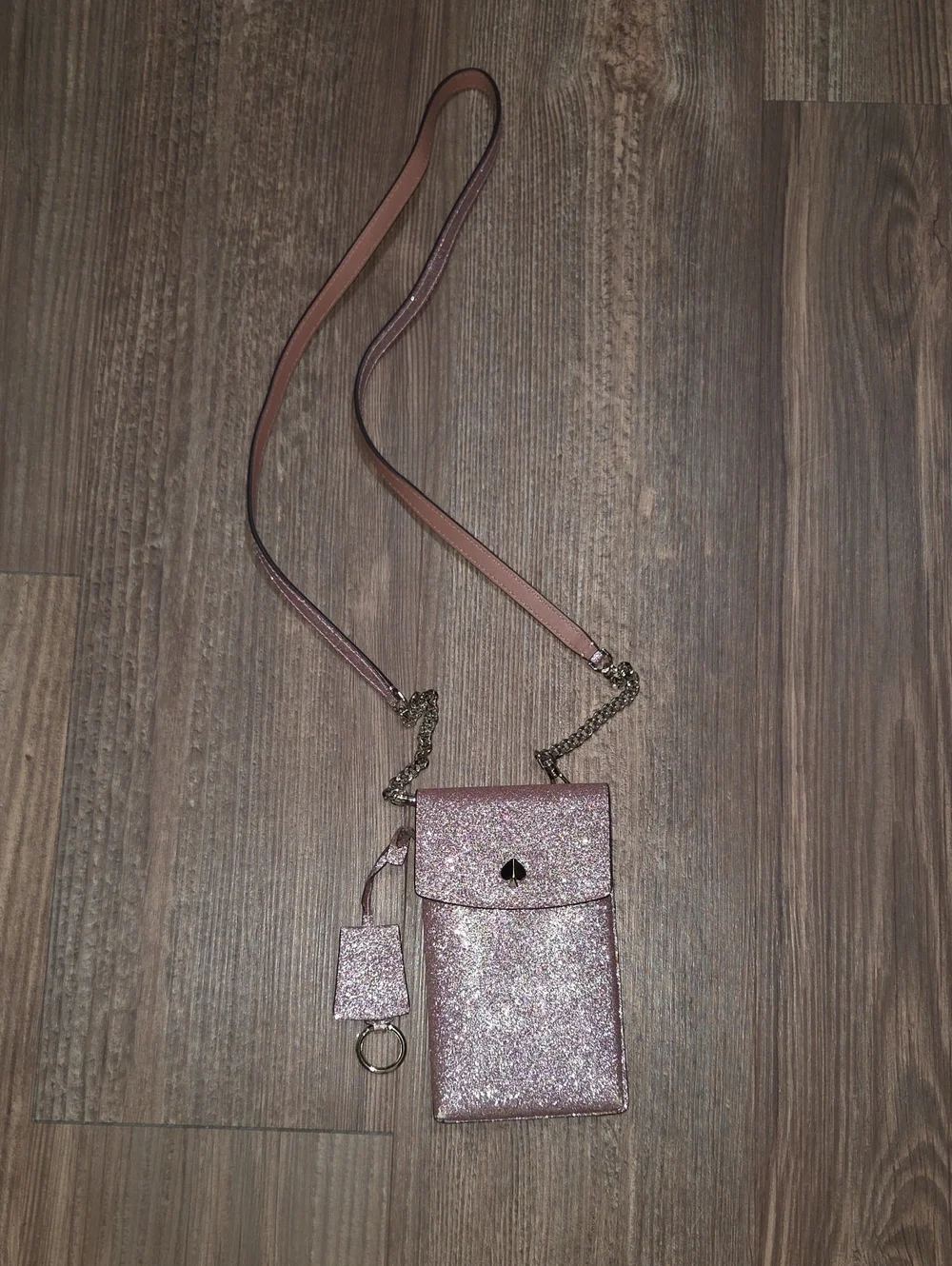 Pink Kate Spade Glitter Crossbody Phone Pouch